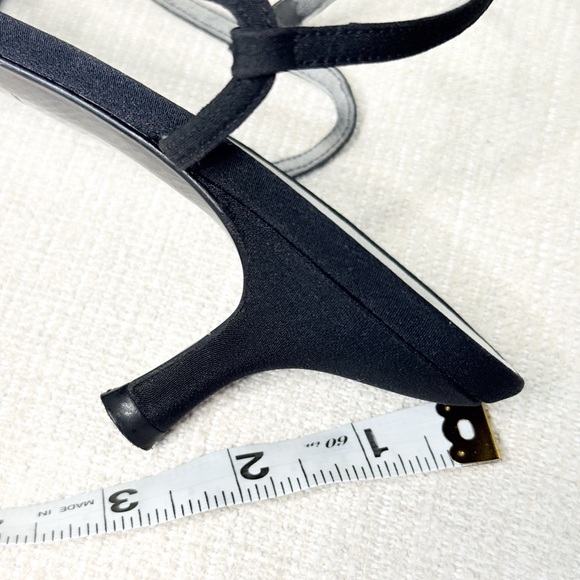 Stuart Weitzman Vintage Black Strappy Kitten Heels - Picture 8 of 8